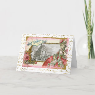 Versailles Marie Antoinette Elegance Collage Kort