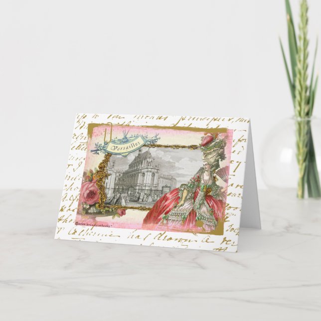 Versailles Marie Antoinette Elegance Collage Kort (Framsida)