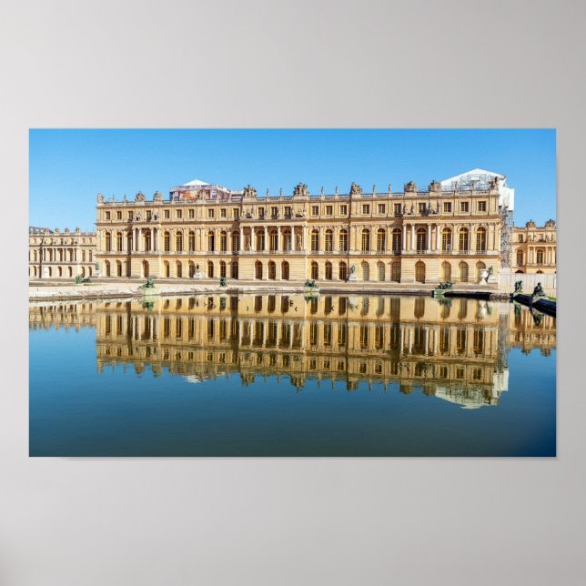 Versailles palace och reflexion i en damm poster (Framsidan)
