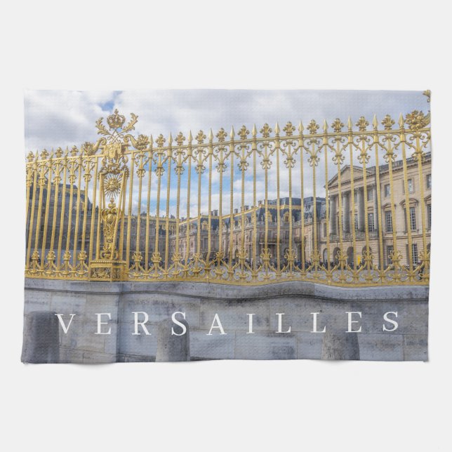 Versailles Palace-rälsskenor Visa tehandduk Kökshandduk (Horisontell)