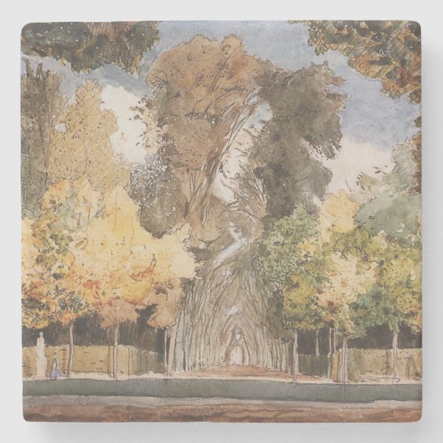 Versailles Park i hösten (av Konstantin Somov) Stenunderlägg (Framsidan)