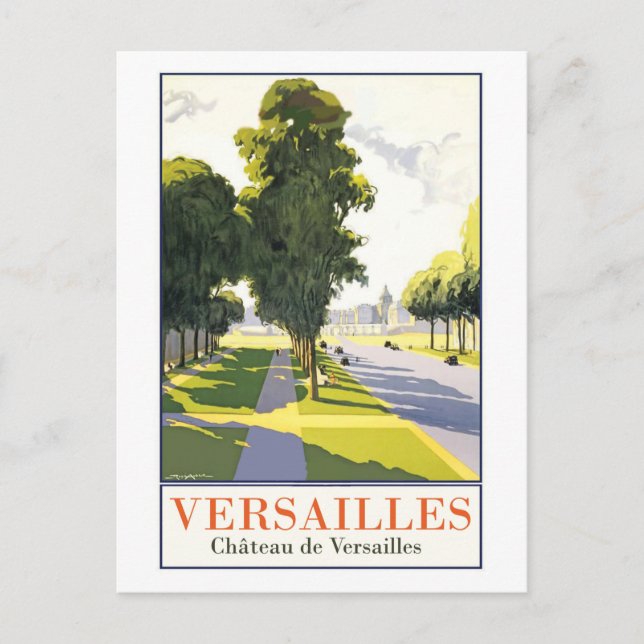 Versailles, parken och slottet vykort (Framsida)