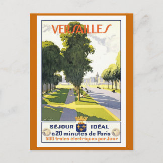 Versailles Vintage Fransk Travel Poster Vykort