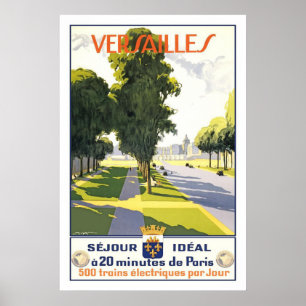 Versailles vintagefransk reser affischen poster