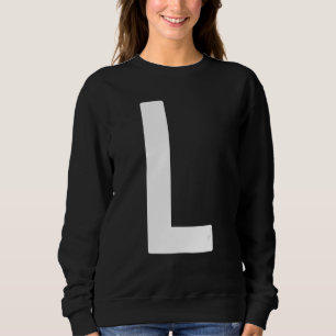Versal Bokstav L Monogram Norwester Teckensnitt In T Shirt