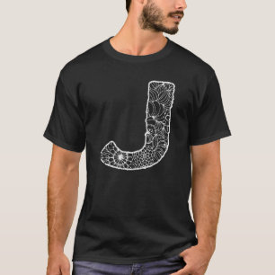 Versal J Blommig Chic Boho Abstrakt Klotter T Shirt
