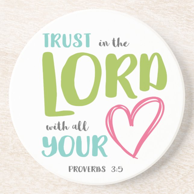 VERSE 5 FÖR PROVERBS 3 UNDERLÄGG SANDSTEN (Framsidan)