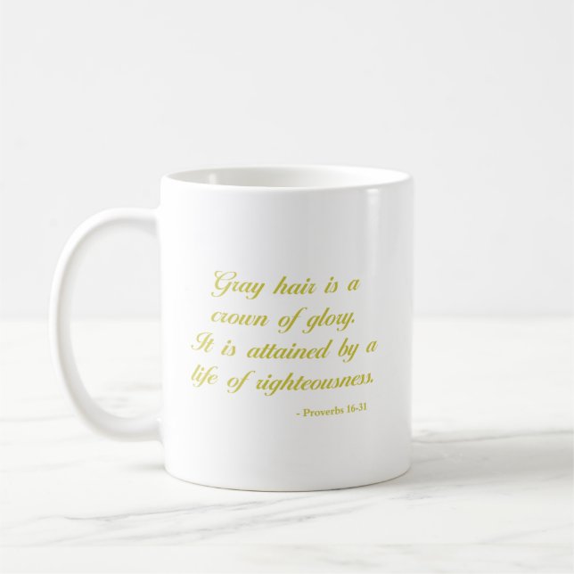 Verse för bibel för lavendel | för Proverbs16:31 % Kaffemugg (Vänster)