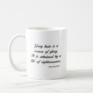 Verse för bibel för Proverbs16:31 % pipe% Kaffemugg