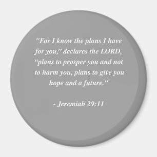 Verse för JEREMIAH 29:11bibel Magnet