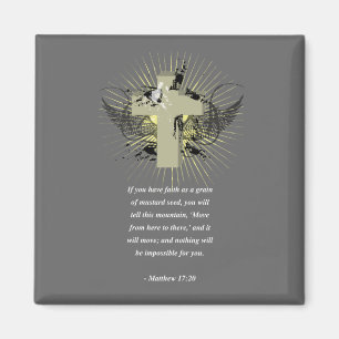 Verse för MATTHEW 17:20bibel Magnet