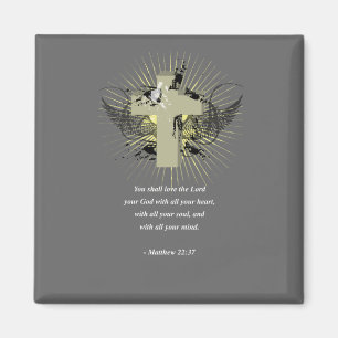 Verse för MATTHEW 22:37bibel Magnet