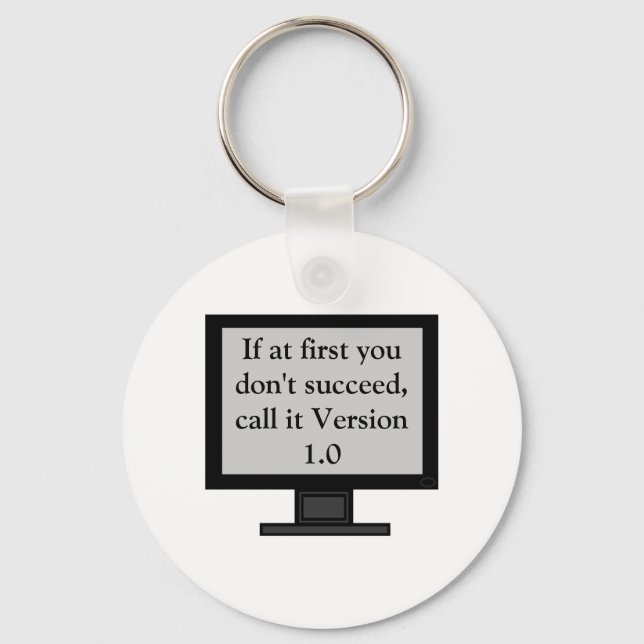 Version 1.0-nyckelkedja nyckelring (Framsida)