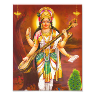 Version 2 för Saraswati tryck (8" x 10") -