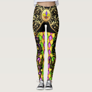 Version 2 Mardi Gras Diamonds Pop Mode Leggings
