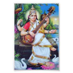 Version 3 för Saraswati tryck (4" x 6") -