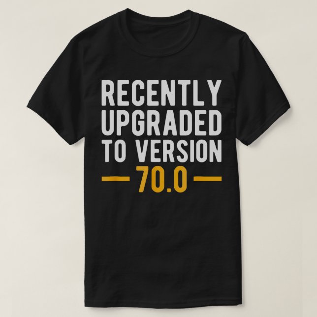 Version 700 70:e födelsedagsgåva 70 år gammal Geek T Shirt (Design framsida)
