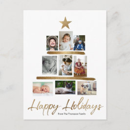 Version av Family Julgran fotokollage-år Helg Vykort