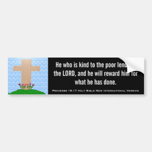 Version för helig bibel för Proverbs19:17 ny Bildekal