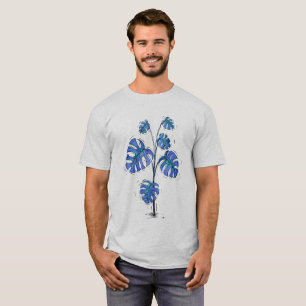 Version för Monstera deliciosablått T Shirt