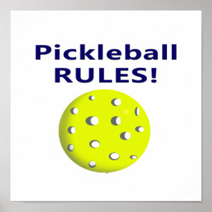 version för text för pickleballreglerblått poster