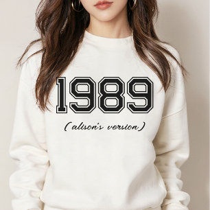 VERSIONS 89 Anpassningsbar Personlig Namn Varsity T Shirt