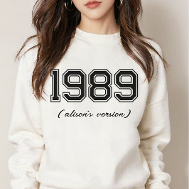 VERSIONS 89 Anpassningsbar Personlig Namn Varsity T Shirt