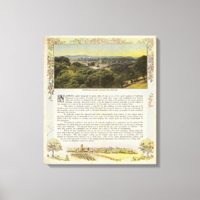 Verso Alameda County, Oakland och Bay Canvastryck (Framsida)