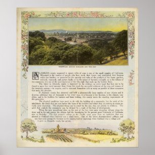 Verso Alameda County, Oakland och Bay Poster