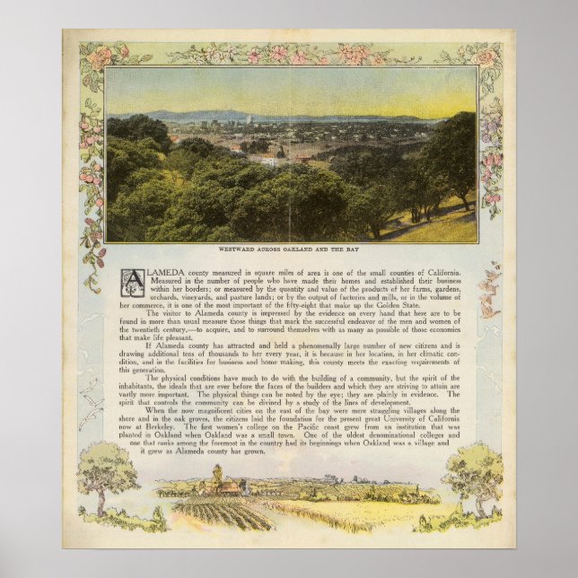 Verso Alameda County, Oakland och Bay Poster (Framsidan)