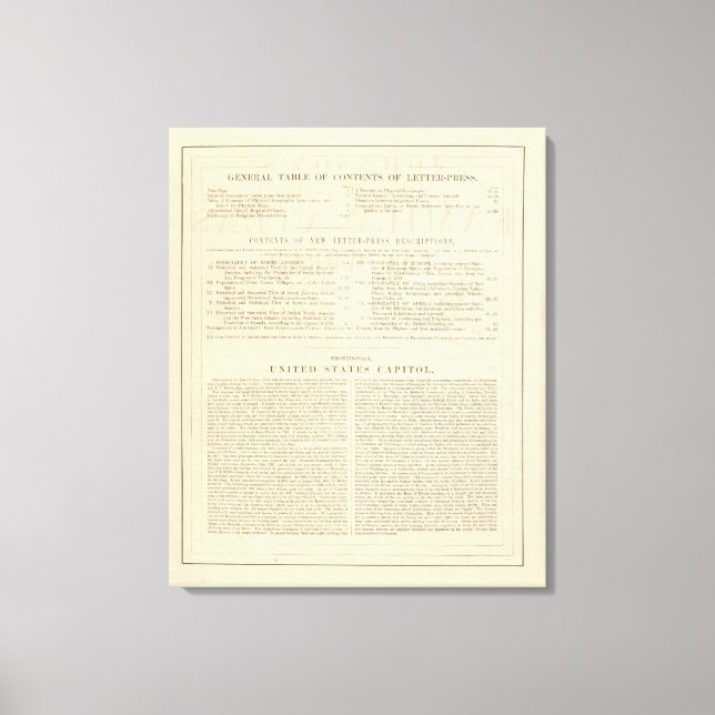 Verso Johnson's New Illustrated Family Atlas Canvastryck (Framsida)