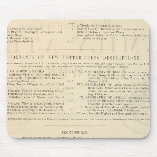 Verso Johnson's New Illustrated Family Atlas Musmatta (Framsidan)