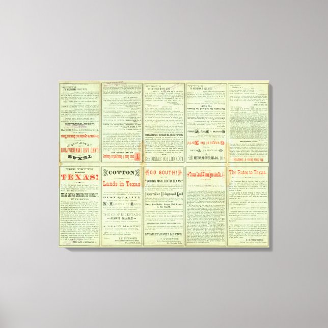 Verso-staten Texas Canvastryck (Framsida)