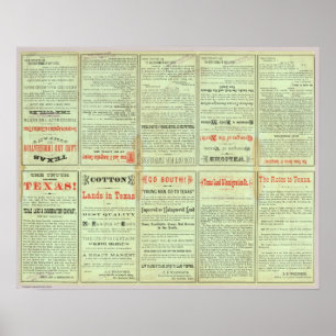 Verso-staten Texas Poster