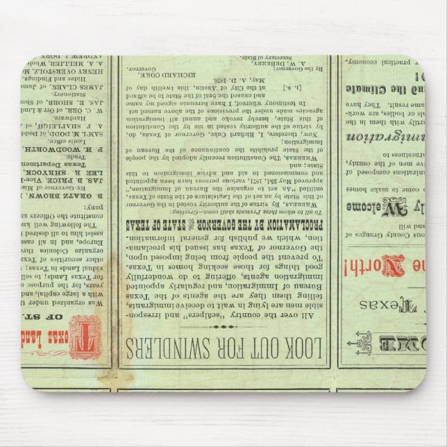 Versostaten Texas Musmatta (Framsidan)