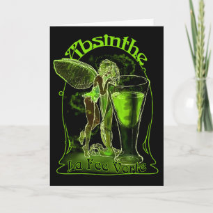 Verte för AbsintheLaavgift fe med exponeringsglas Kort