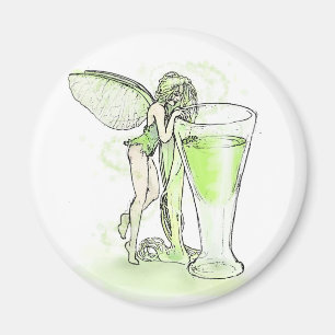 Verte för AbsintheLaavgift fe med exponeringsglas Magnet