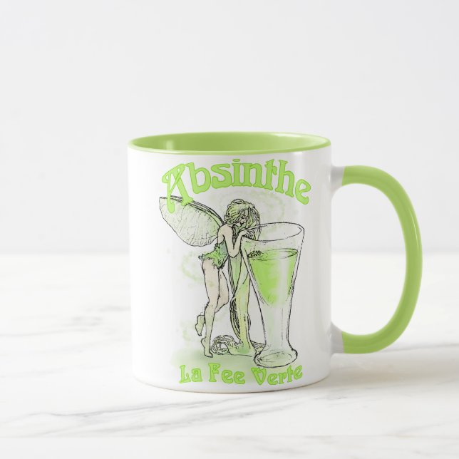 Verte för AbsintheLaavgift fe med exponeringsglas Mugg (Höger)