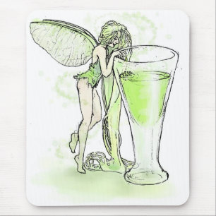 Verte för AbsintheLaavgift fe med exponeringsglas Musmatta