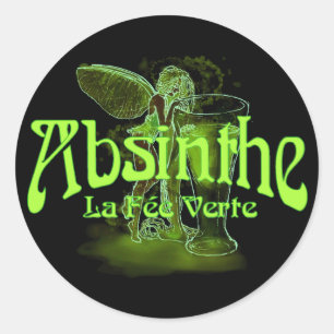 Verte för AbsintheLaavgift fe med exponeringsglas Runt Klistermärke