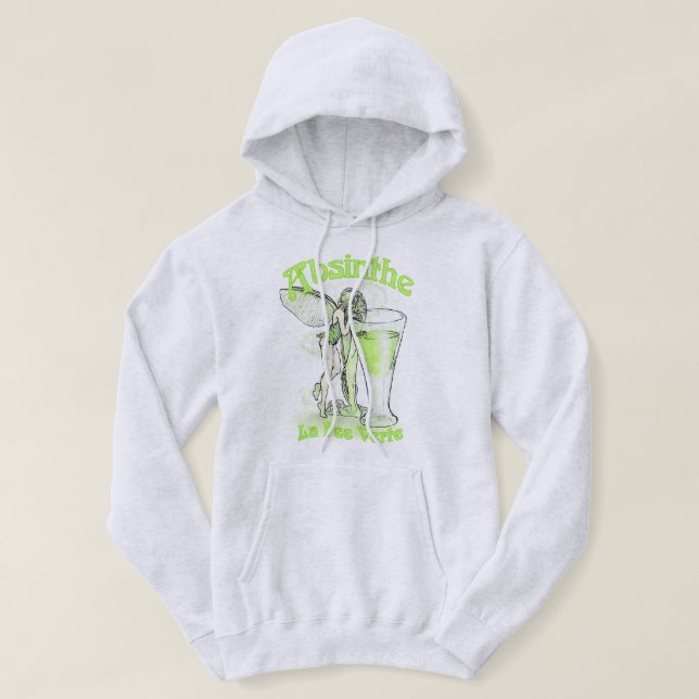 Verte för AbsintheLaavgift fe med exponeringsglas Sweatshirt Med Luva (Design framsida)