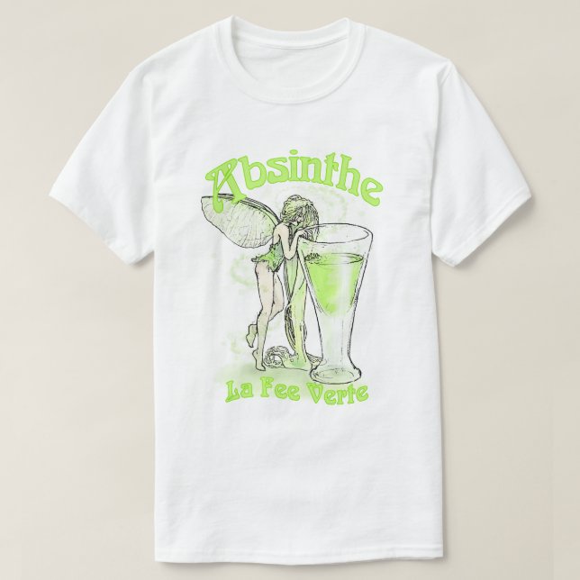 Verte för AbsintheLaavgift fe med exponeringsglas Tee Shirt (Design framsida)