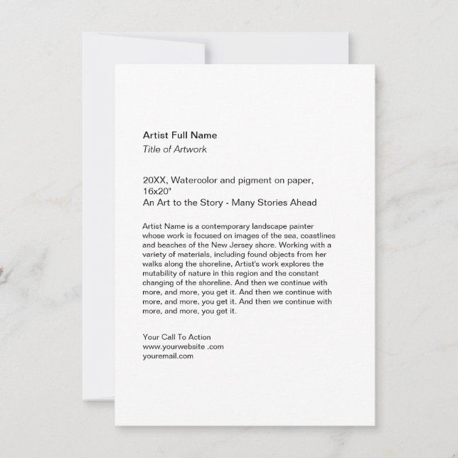 Vertical Artwork Exhibition Art Show Placards Julkort (Framsida)