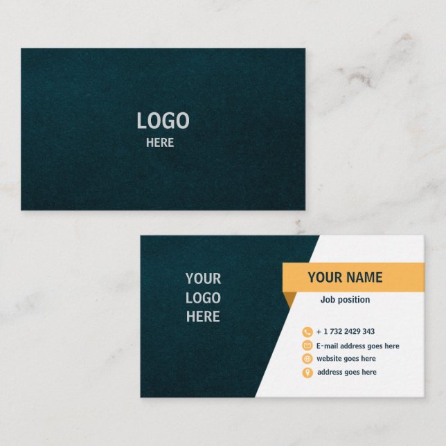 Vertical Modern Corporate Business Card Design Visitkort (Fram/baksida)
