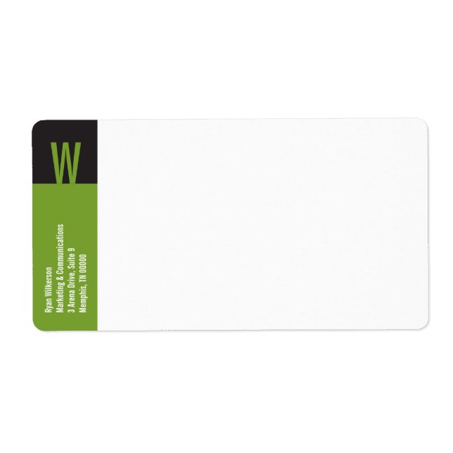 Verticality Monogram Shipping Label Fraktsedel (Framsidan)
