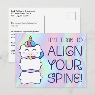 Verticorn™ Pediatrisk Kiropraktik Uppföljningskort Vykort