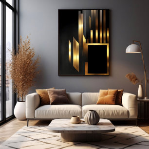 Vertikal Art Deco Elegans Canvastryck