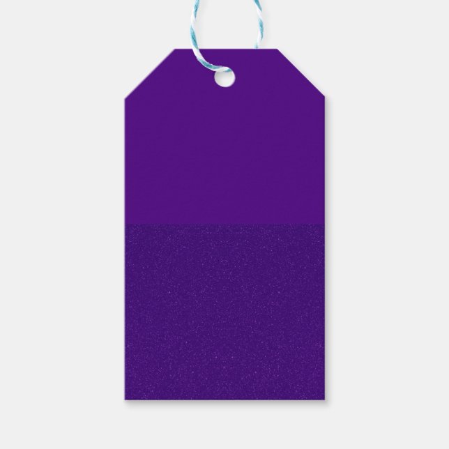 Vertikal delad lila presentetikett – Kan anpassas (Framsidan)
