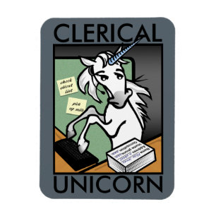 VERTIKAL FOTOMAGNET FÖR ROLIG PRÄSTERLIG UNICORN MAGNET