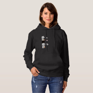 Vertikal Katter Hoodie – Minimal Svart & Vit T Shirt